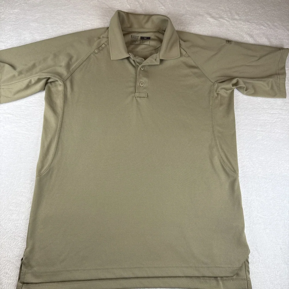 511 Tactical Series Polo Shirt Mens Medium Tan Short Sleeve Performance Workwear - Picture 2 of 4